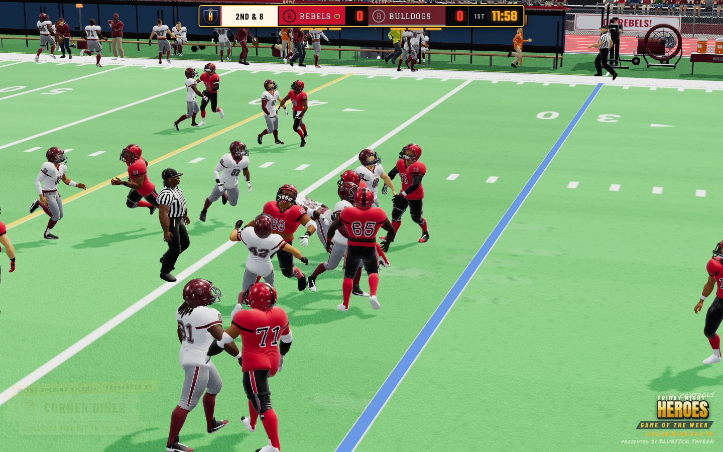 A play from the broadcast camera